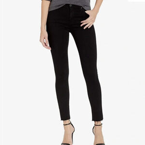 ! adriano goldschmied prima mid rise ankle cigarette jeans in super blac…